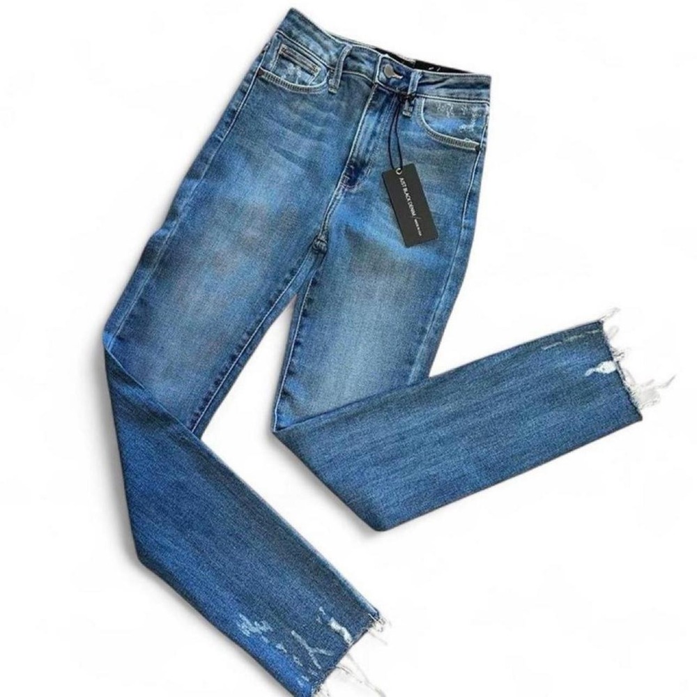 NWT Black Label JUST BLACK DENIM Hi-Rise Slim Straight Cropped Jeans Size 24